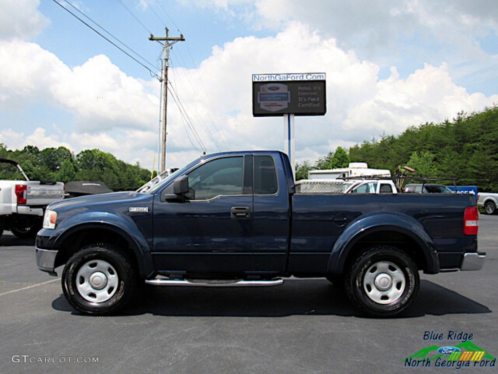 2004 F150 STX Regular Cab - Medium Wedgewood Blue Metallic / Dark Flint photo #2