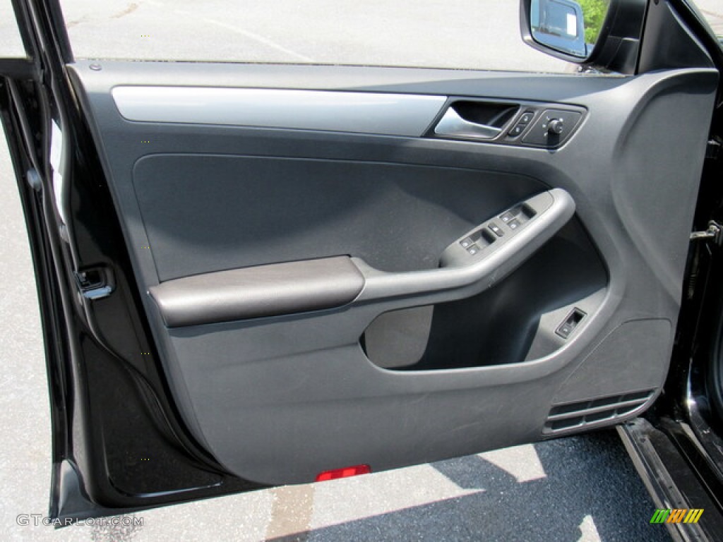 2015 Volkswagen Jetta SE Sedan Titan Black Door Panel Photo #142224053