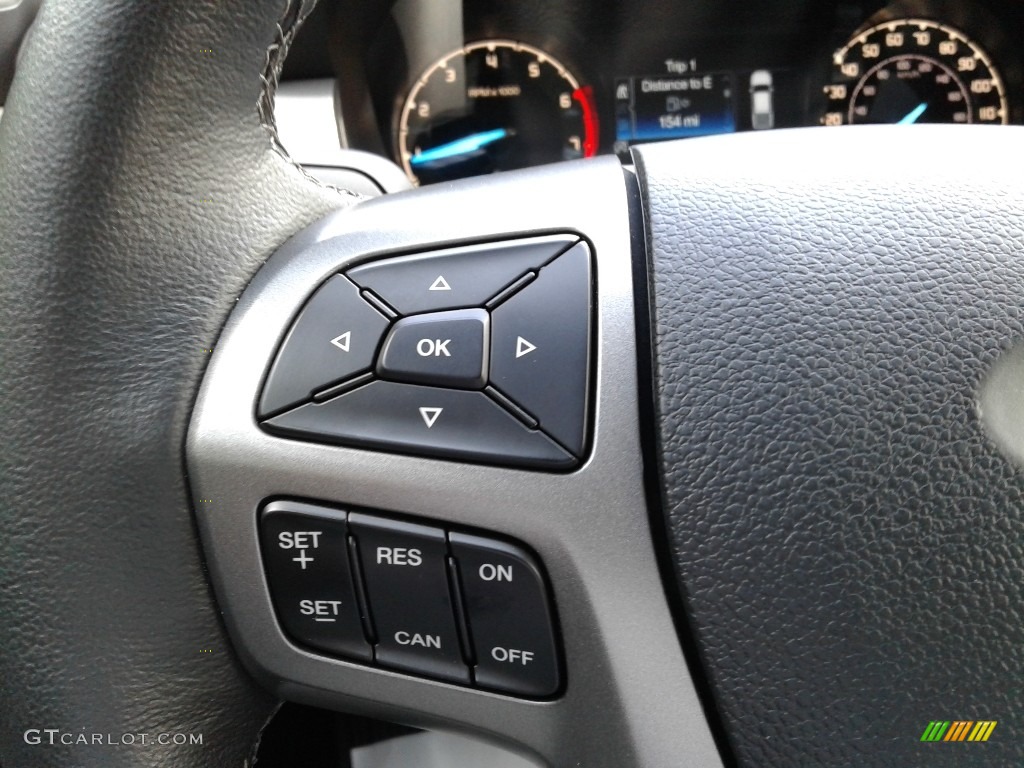 2020 Ford Ranger XLT SuperCrew 4x4 Ebony Steering Wheel Photo #142225584
