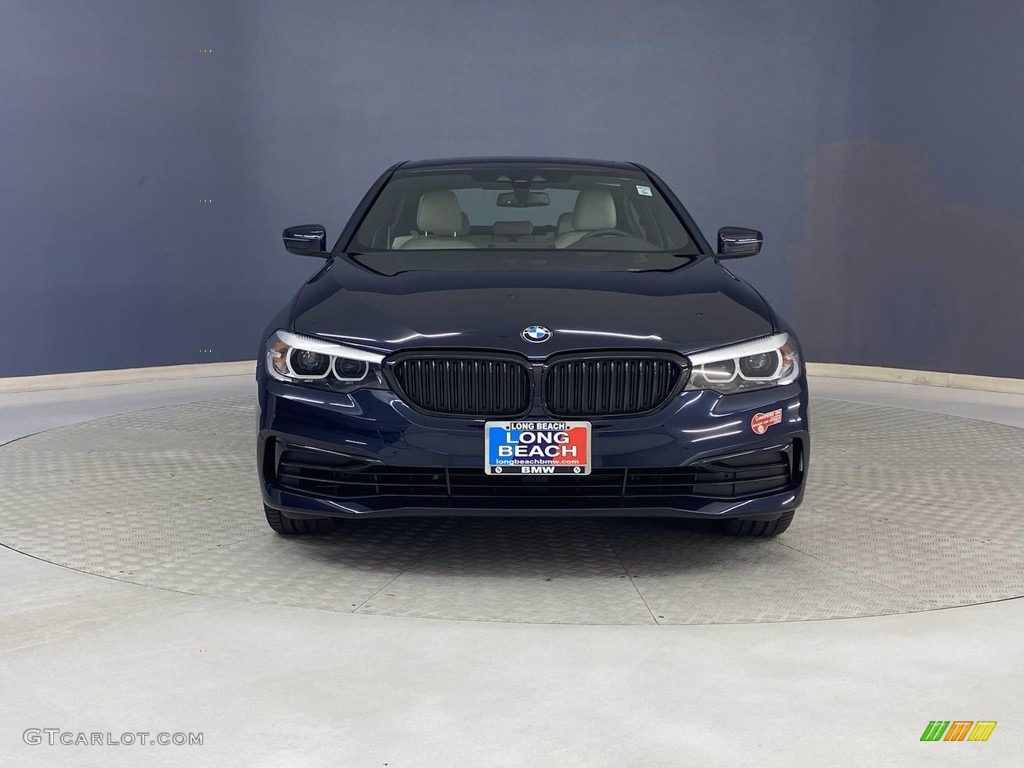 2019 5 Series 530e iPerformance Sedan - Bluestone Metallic / Canberra Beige/Black photo #2