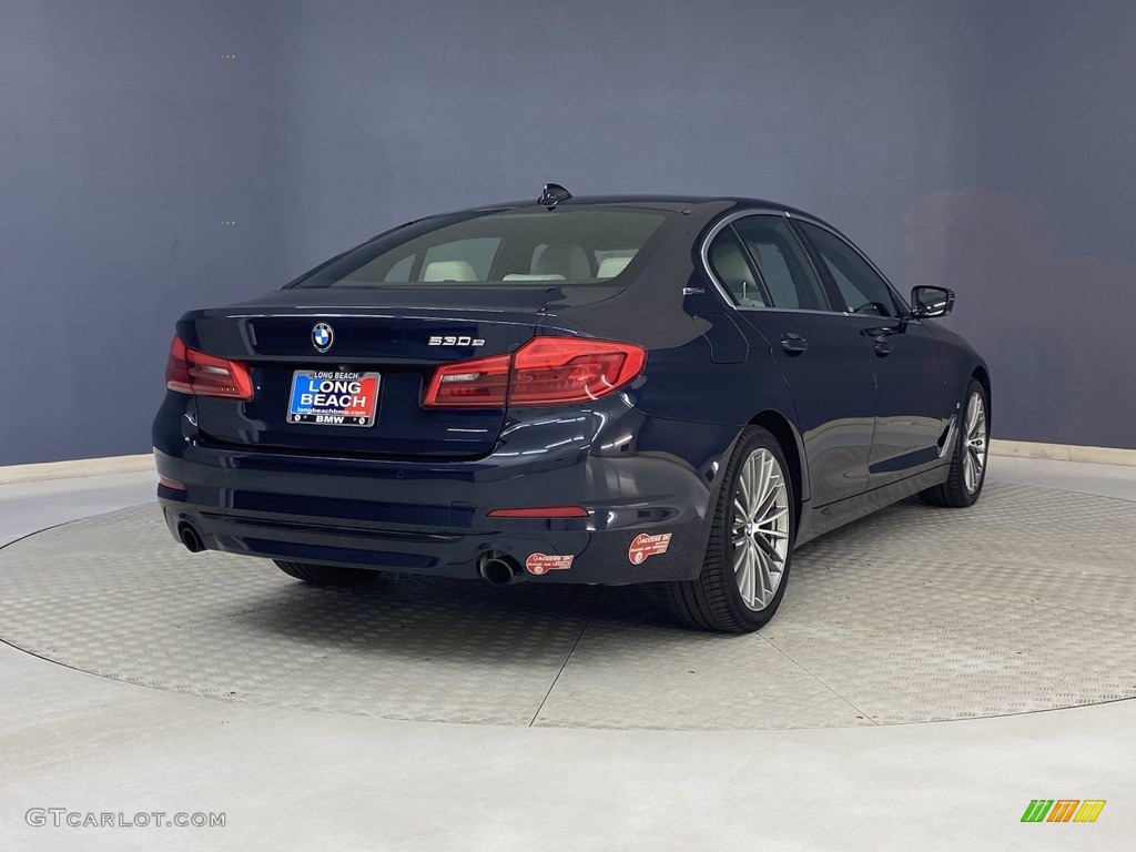 2019 5 Series 530e iPerformance Sedan - Bluestone Metallic / Canberra Beige/Black photo #5