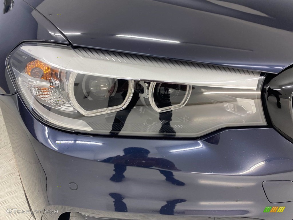 2019 5 Series 530e iPerformance Sedan - Bluestone Metallic / Canberra Beige/Black photo #7