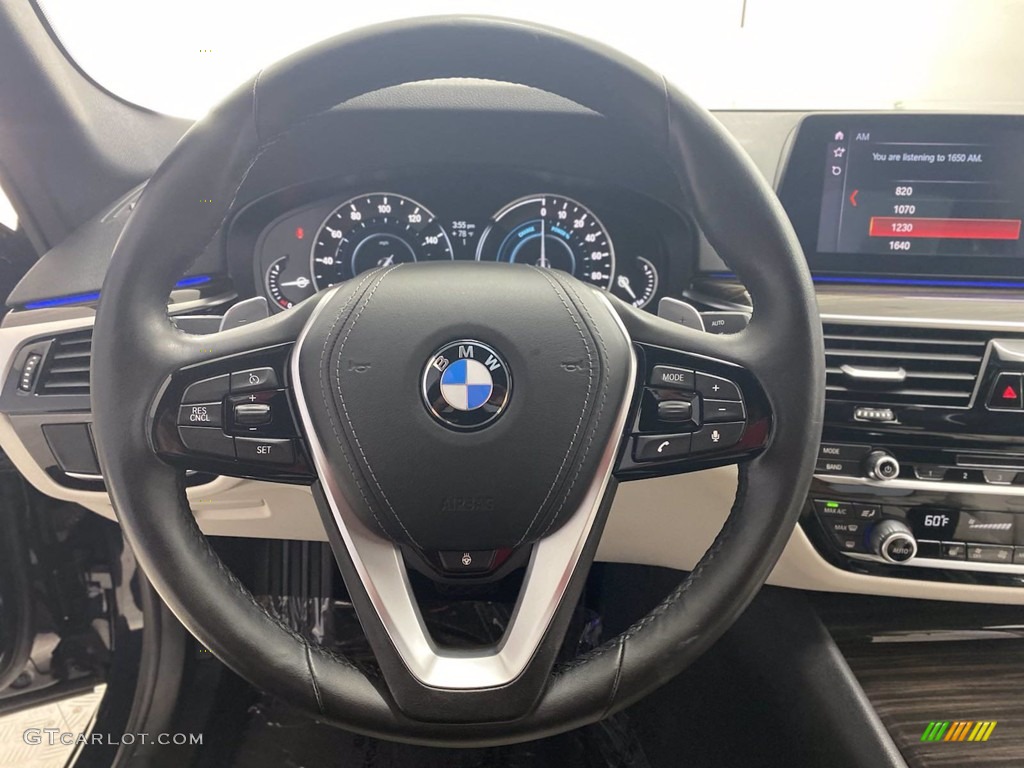2019 5 Series 530e iPerformance Sedan - Bluestone Metallic / Canberra Beige/Black photo #18