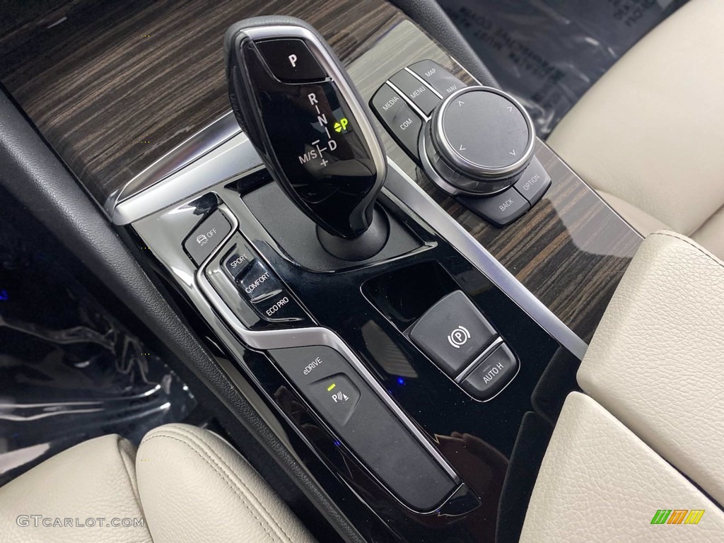 2019 5 Series 530e iPerformance Sedan - Bluestone Metallic / Canberra Beige/Black photo #27