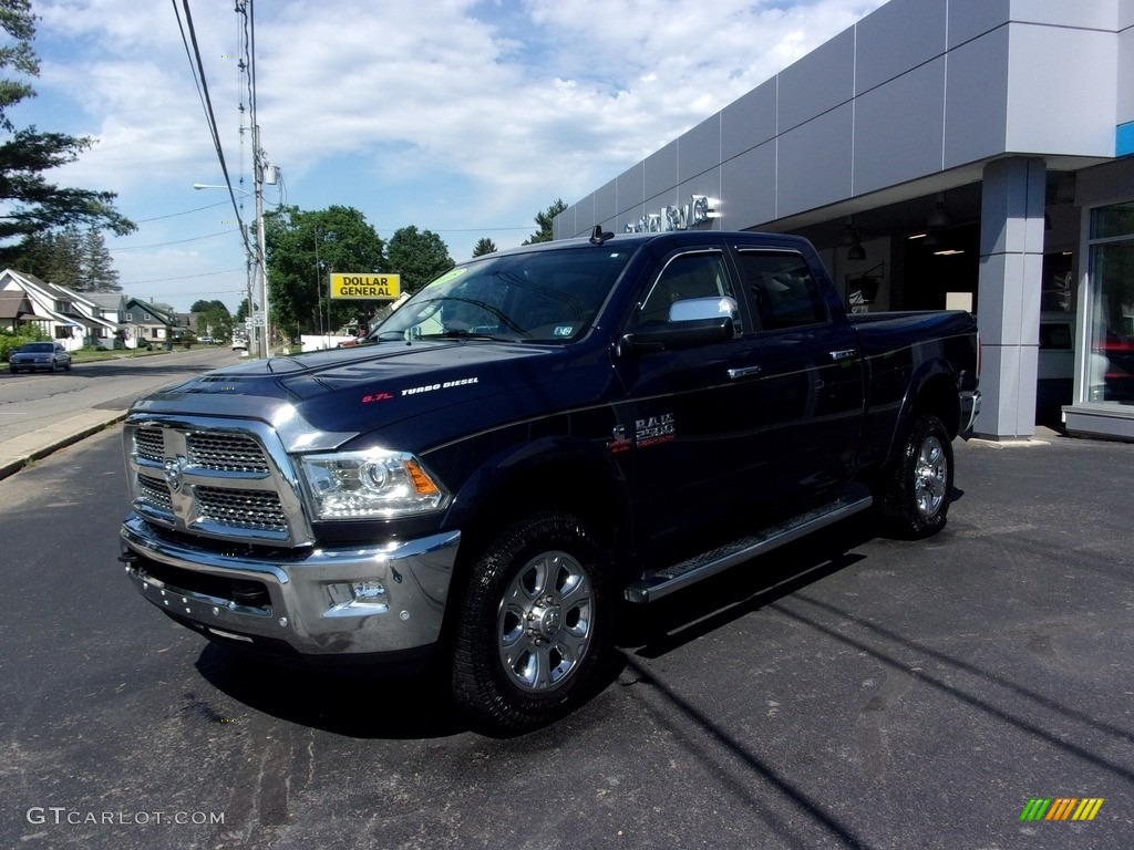 2018 2500 Laramie Crew Cab 4x4 - True Blue Pearl / Brown/Light Frost Beige photo #7