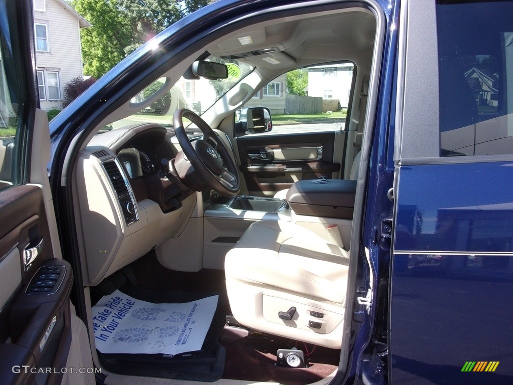 2018 2500 Laramie Crew Cab 4x4 - True Blue Pearl / Brown/Light Frost Beige photo #14