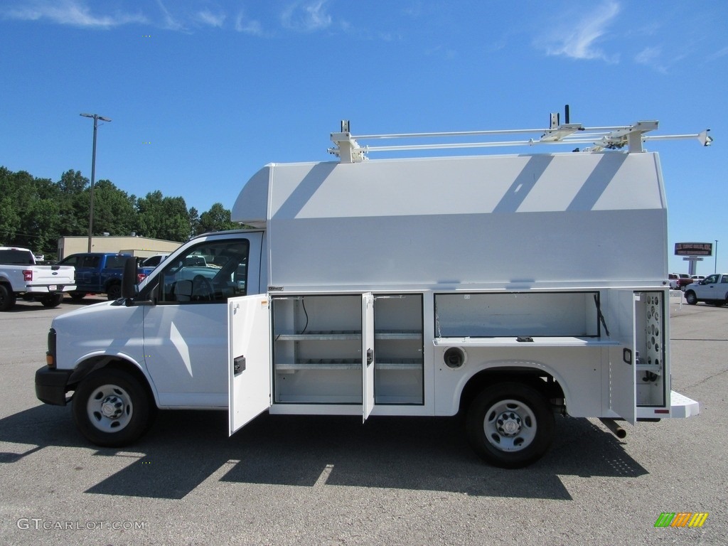 Summit White 2017 Chevrolet Express Cutaway 3500 Work Van Exterior Photo #142232636