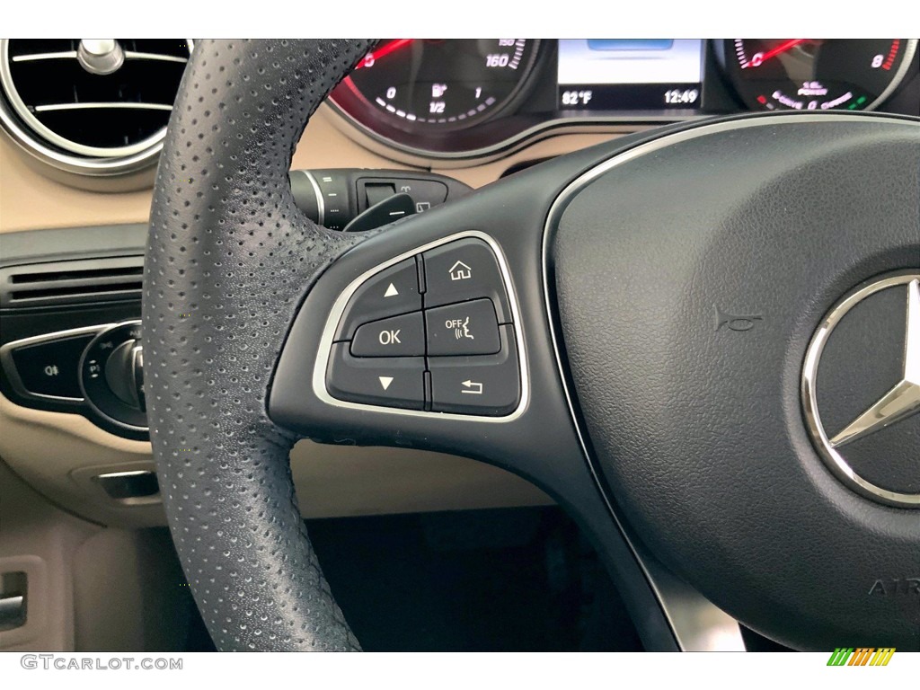 2018 Mercedes-Benz GLC 350e 4Matic Silk Beige/Black Steering Wheel Photo #142232768