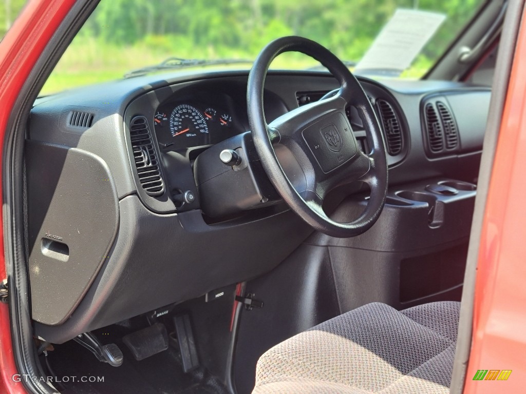 2002 Dodge Ram Van 1500 Cargo Dark Slate Gray Steering Wheel Photo #142233437