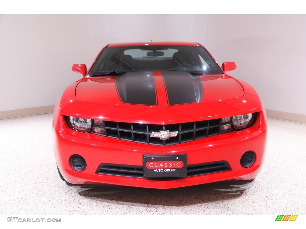 2013 Camaro LS Coupe - Victory Red / Black photo #2
