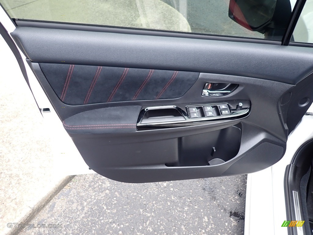 2020 Subaru WRX STI Black Ultra Suede/Carbon Black Door Panel Photo #142236017