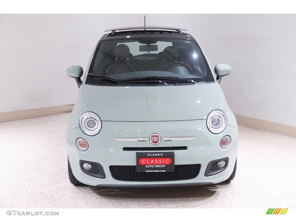 2012 500 Sport - Verde Chiaro (Light Green) / Tessuto Grigio/Nero (Grey/Black) photo #2