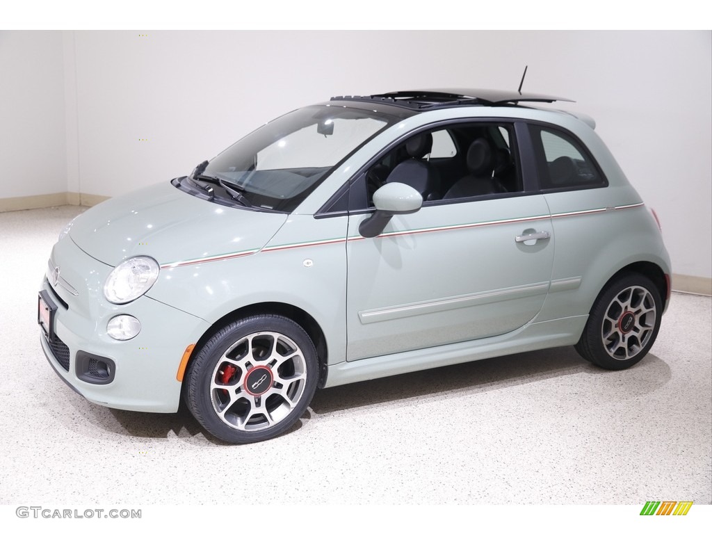 2012 500 Sport - Verde Chiaro (Light Green) / Tessuto Grigio/Nero (Grey/Black) photo #3