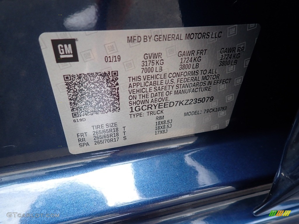 2019 Silverado 1500 RST Double Cab 4WD - Northsky Blue Metallic / Gideon/Very Dark Atmosphere photo #15