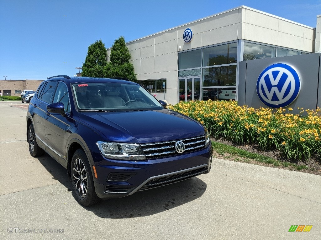 2021 Tiguan SE 4Motion - Atlantic Blue Metallic / Storm Gray photo #1