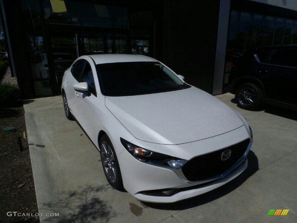 2021 Mazda3 Select Sedan - Snowflake White Pearl Mica / Black photo #1