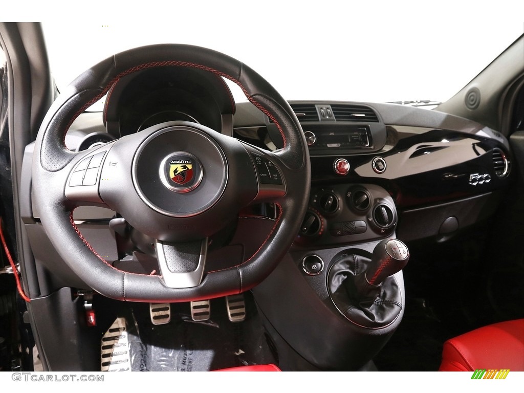 2015 Fiat 500 Abarth Nero/Rosso (Black/Red) Dashboard Photo #142240892