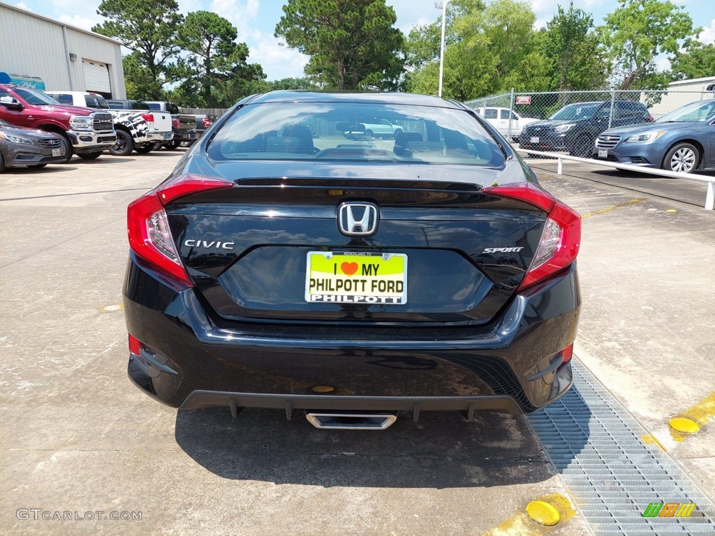 2019 Civic Sport Sedan - Crystal Black Pearl / Black photo #6