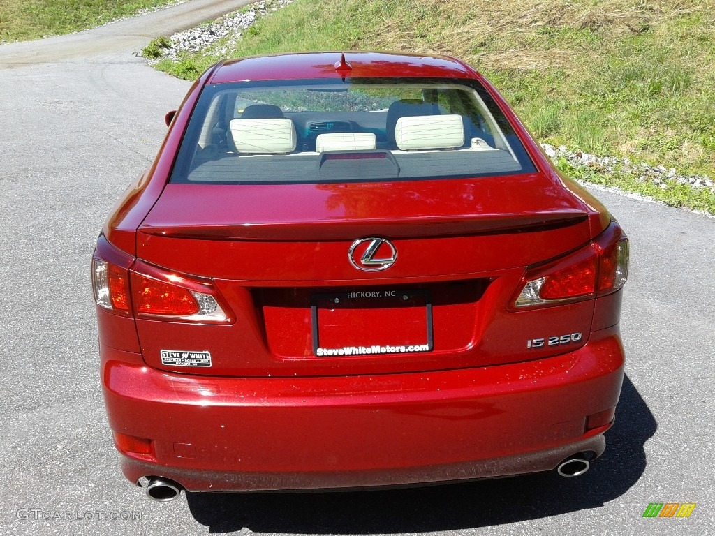 2013 IS 250 - Matador Red Mica / Ecru photo #8