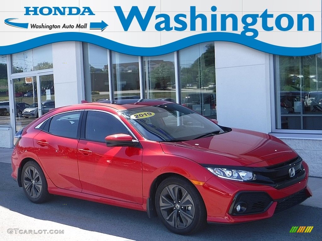 2019 Civic EX Hatchback - Rallye Red / Black photo #1