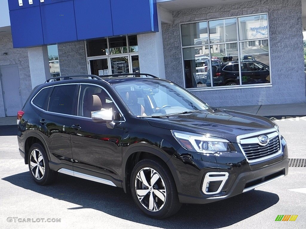2020 Forester 2.5i Touring - Crystal Black Silica / Saddle Brown photo #1