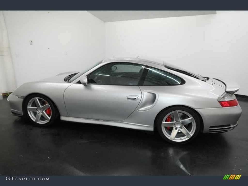 2001 911 Turbo Coupe - Polar Silver Metallic / Black photo #1