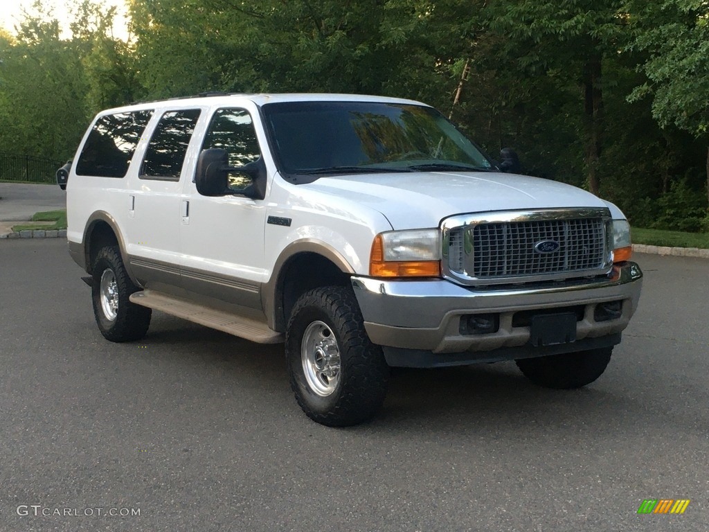 2000 Excursion XLT 4x4 - Oxford White / Medium Graphite photo #1