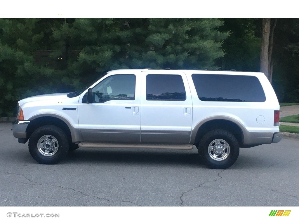 2000 Excursion XLT 4x4 - Oxford White / Medium Graphite photo #9