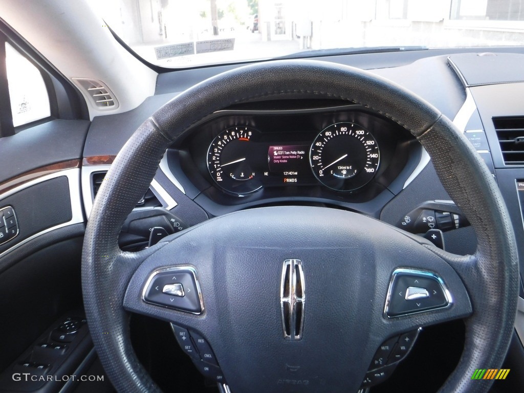 2014 Lincoln MKZ AWD Charcoal Black Steering Wheel Photo #142250506