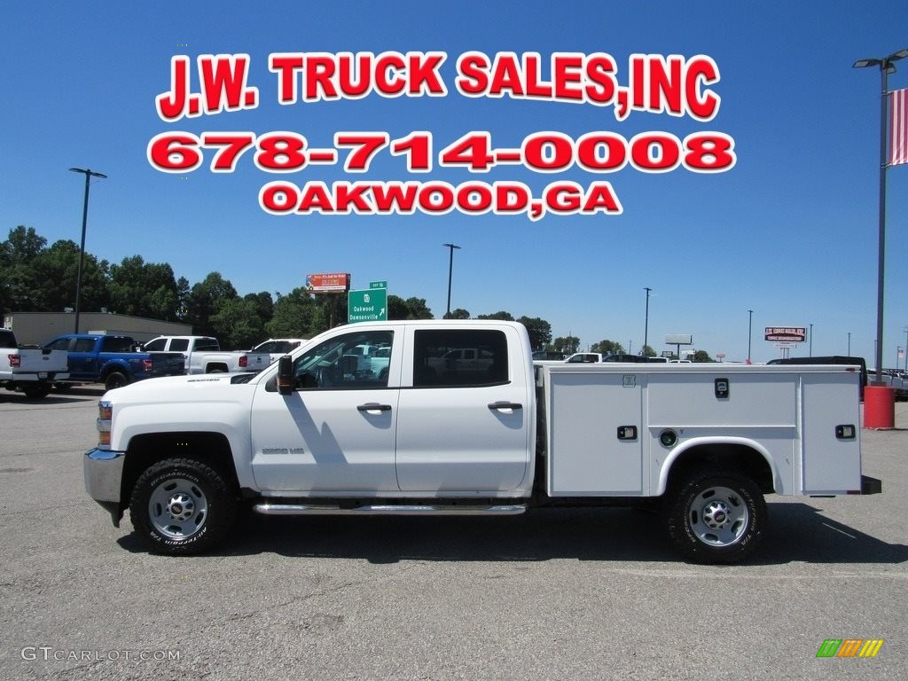 2019 Silverado 2500HD Work Truck Crew Cab 4WD Chassis - Summit White / Dark Ash/Jet Black photo #2