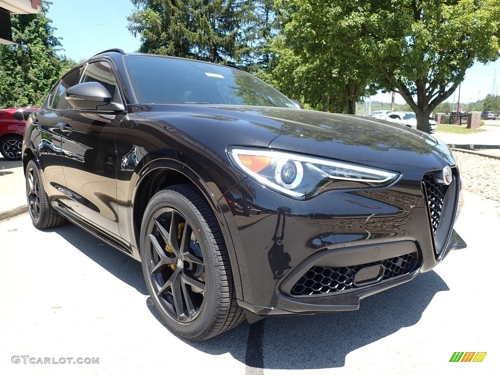 Vulcano Black Metallic 2021 Alfa Romeo Stelvio Ti AWD Exterior Photo #142252183