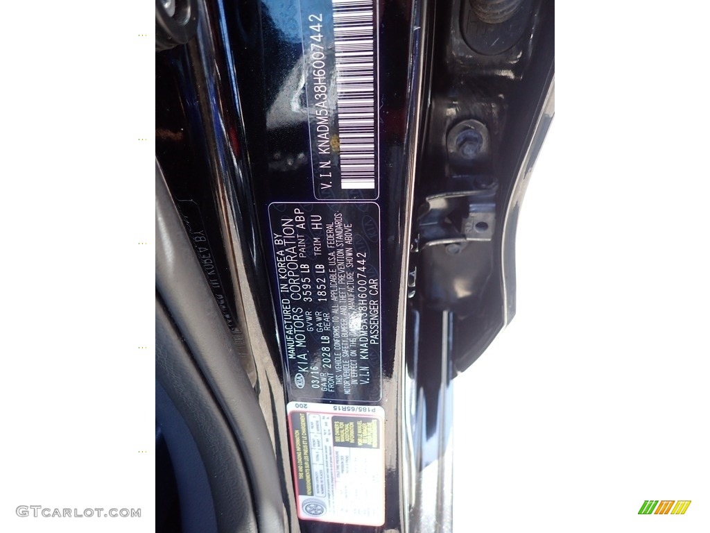 2017 Rio LX 5 Door - Aurora Black / Black photo #16
