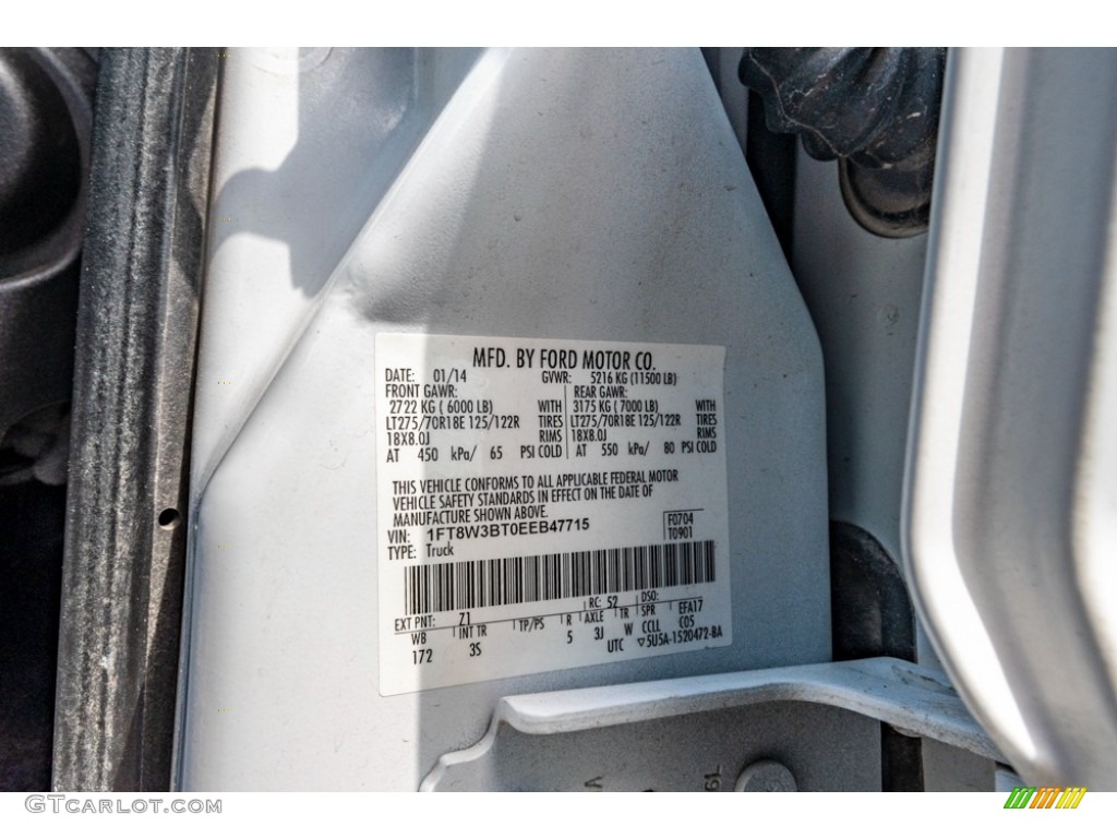 2014 F350 Super Duty King Ranch Crew Cab 4x4 - Oxford White / Steel photo #40