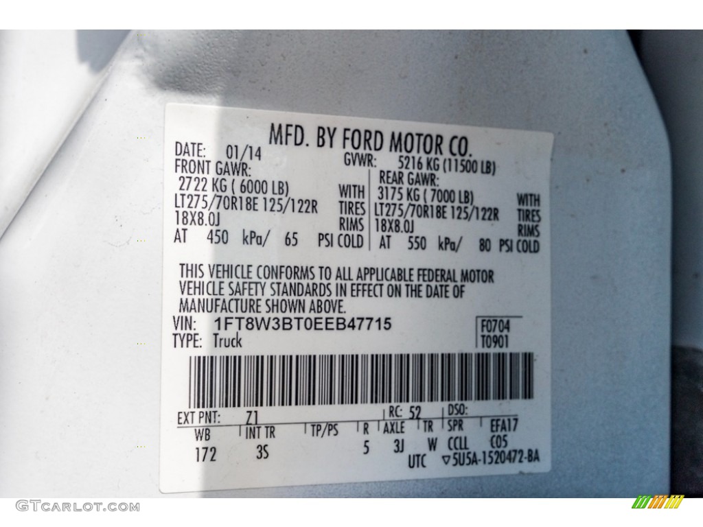 2014 F350 Super Duty King Ranch Crew Cab 4x4 - Oxford White / Steel photo #41