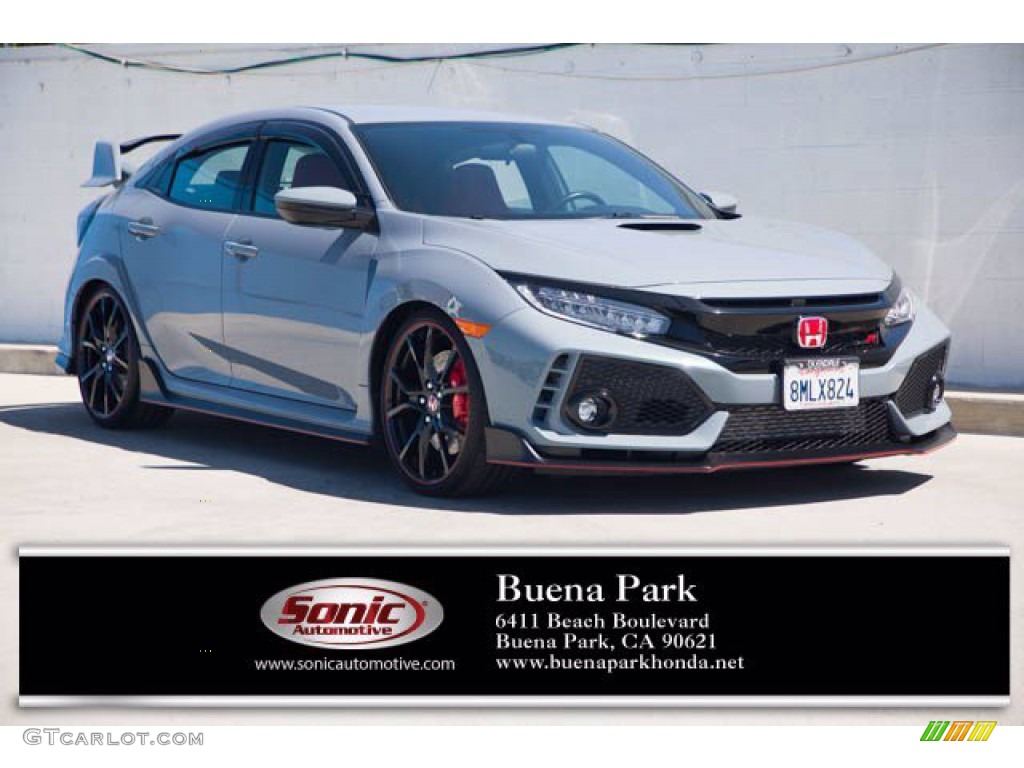 2019 Civic Type R - Sonic Gray Pearl / Black/Red photo #1