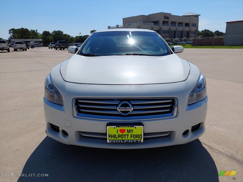 2012 Maxima 3.5 S - Winter Frost White / Charcoal photo #2