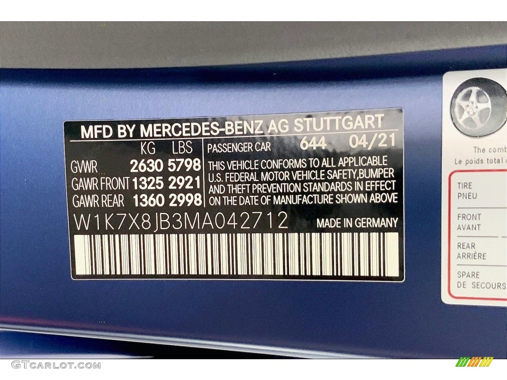 2021 AMG GT 63 - designo Brilliant Blue Magno (Matte) / Macchiato Beige/Magma Gray photo #11