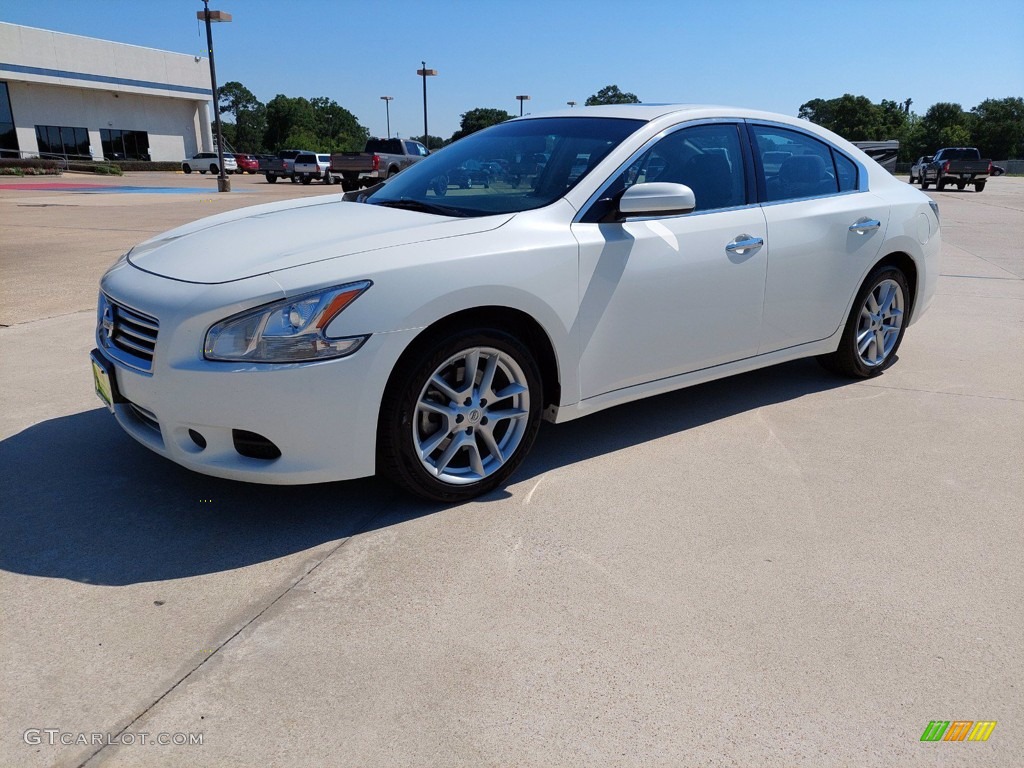 2012 Maxima 3.5 S - Winter Frost White / Charcoal photo #3