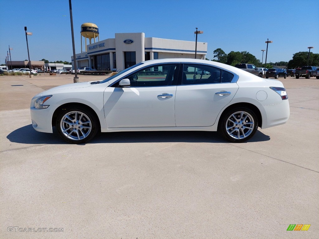 2012 Maxima 3.5 S - Winter Frost White / Charcoal photo #4