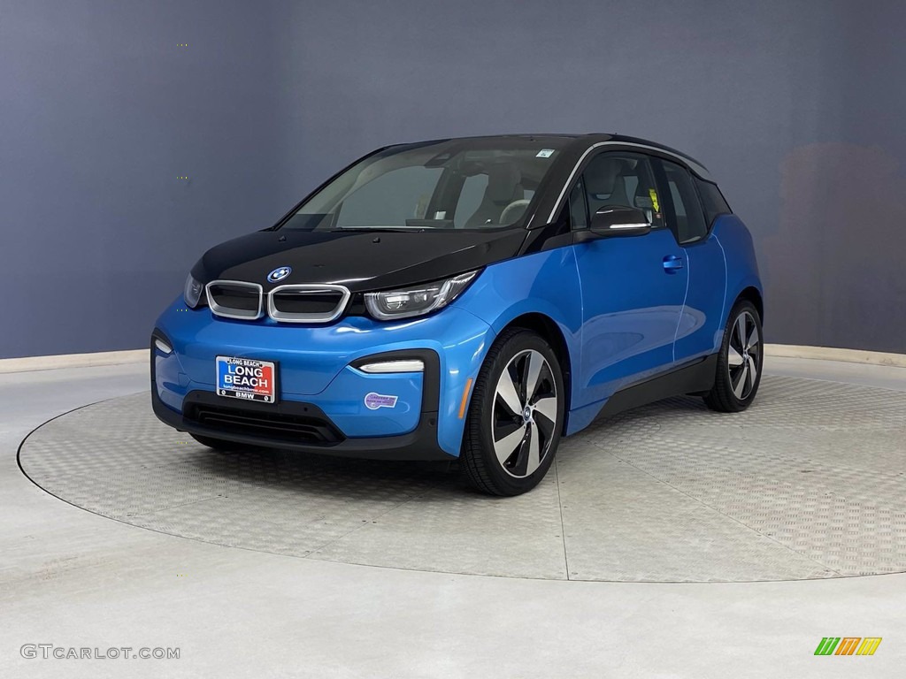 2018 i3 with Range Extender - Protonic Blue Metallic / Mega Carum Spice Grey photo #3