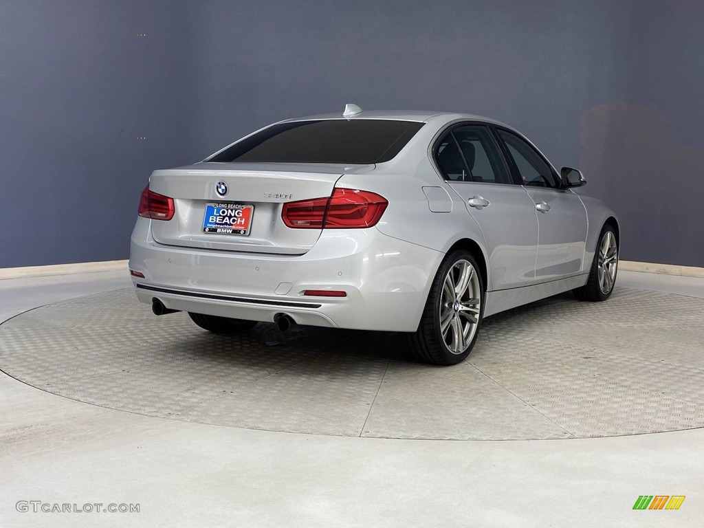 2018 3 Series 340i Sedan - Glacier Silver Metallic / Black photo #5