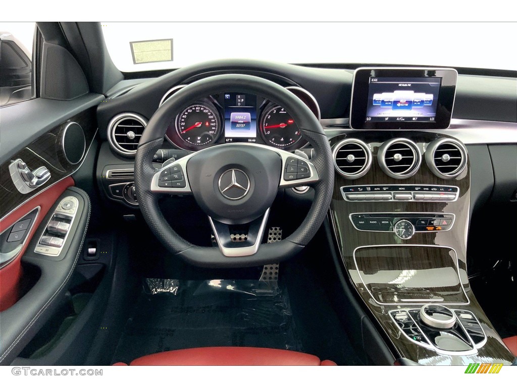 2018 Mercedes-Benz C 300 Sedan Cranberry Red/Black Dashboard Photo #142263638