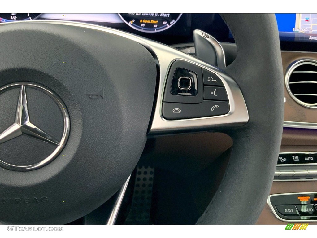 2018 Mercedes-Benz E 43 AMG 4Matic Sedan Nut Brown/Black Steering Wheel Photo #142264073