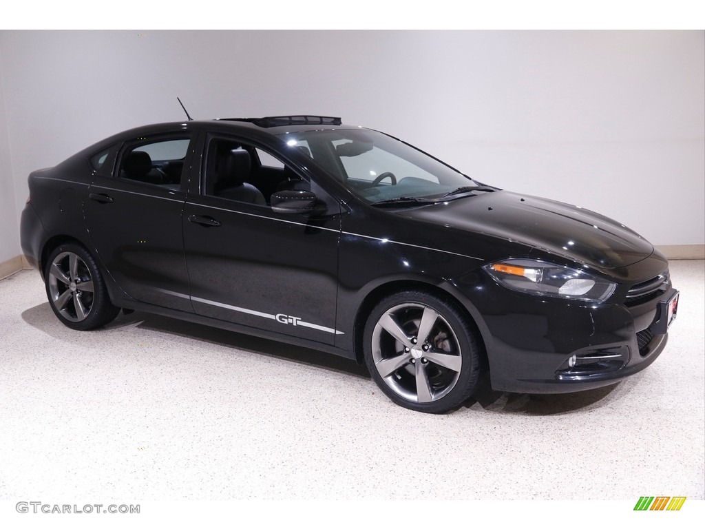 2015 Dart GT - Pitch Black / Black/Ruby Red Accent Stitching photo #1