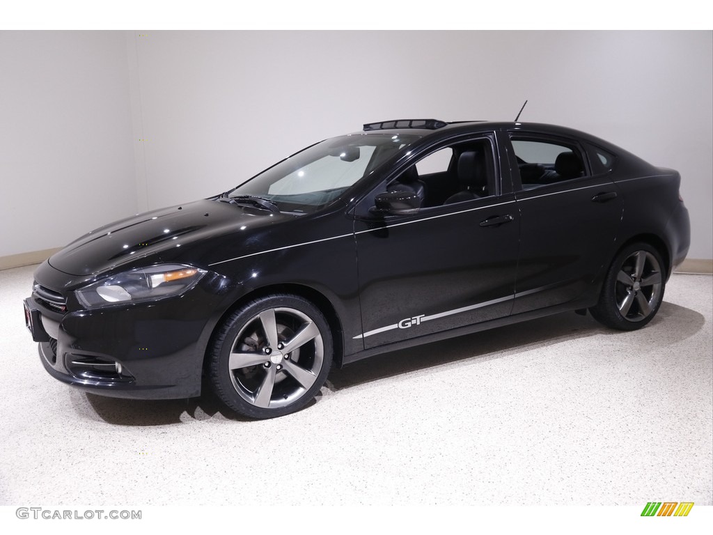 2015 Dart GT - Pitch Black / Black/Ruby Red Accent Stitching photo #3