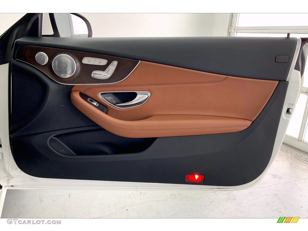 2018 Mercedes-Benz C 300 Cabriolet Saddle Brown/Black Door Panel Photo #142265161