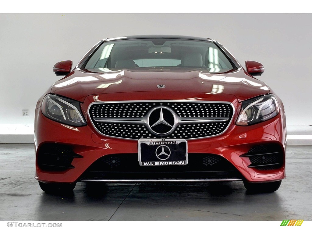 2018 E 400 Coupe - designo Cardinal Red Metallic / Macchiato Beige/Espresso Brown photo #2