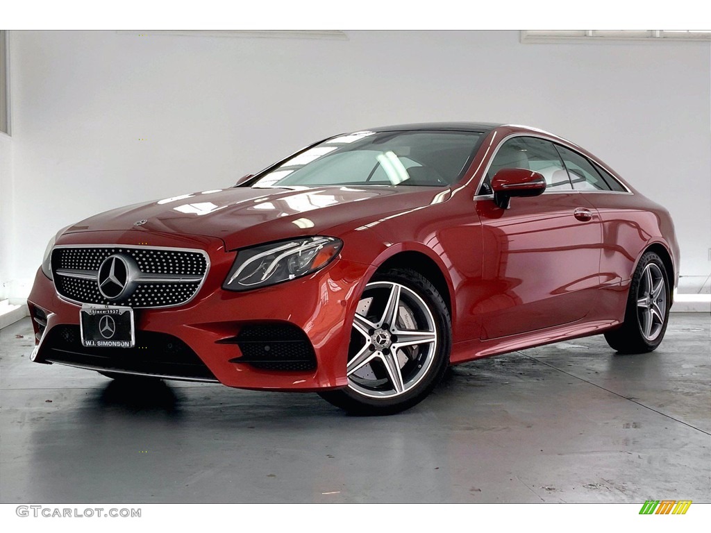 2018 E 400 Coupe - designo Cardinal Red Metallic / Macchiato Beige/Espresso Brown photo #12
