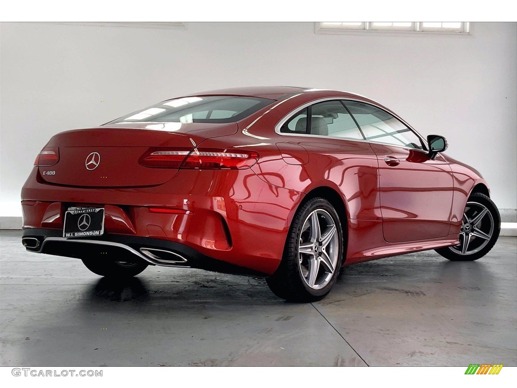 2018 E 400 Coupe - designo Cardinal Red Metallic / Macchiato Beige/Espresso Brown photo #13
