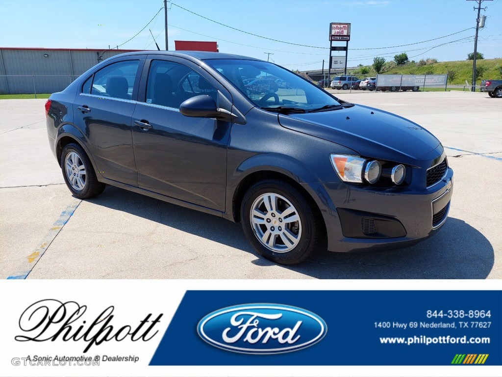 2012 Sonic LT Sedan - Cyber Gray Metallic / Jet Black/Dark Titanium photo #1